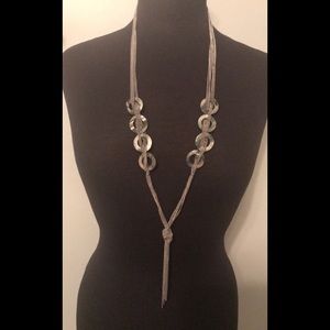 Sliver knotted necklace